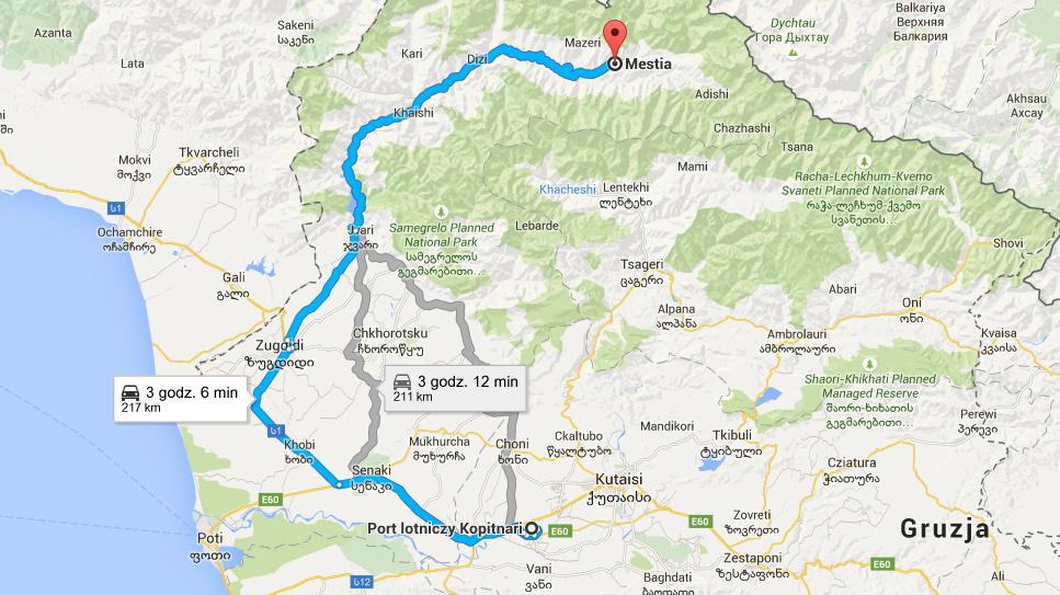 Jak dojechać z Kutaisi do Mestii