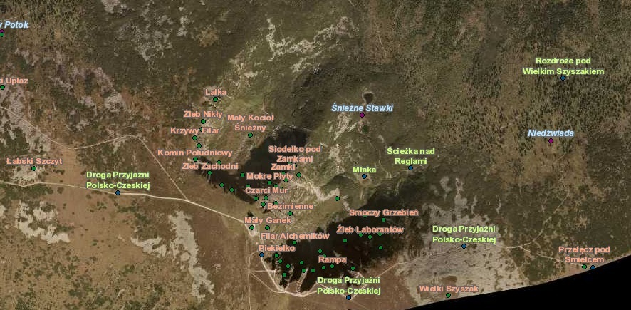 Śnieżne Kotły ortofotomapa